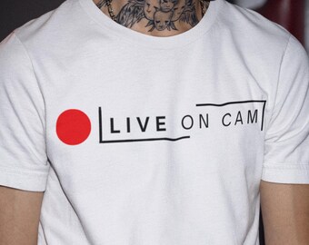 Live On Cam Graphic Tee | Minimalist Unisex Top