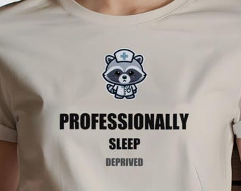 Nurse Sleep Deprived Shirt Funny Nursing Tee Cute Tired Nurse Gift RN Life Y2K Meme Humor Hospital Crew Night Shift Nurse Week Appreciation
