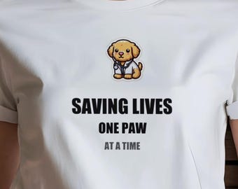 Vet Tech Shirt Funny Veterinarian Gift Cute Animal Meme Tee Vet Assistant Appreciation Y2K Aesthetic Unisex Cotton Tshirt