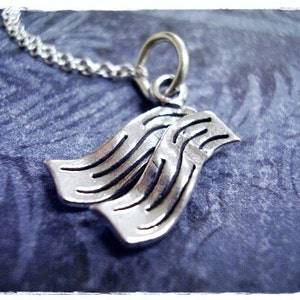 Silver Bacon Necklace - Sterling Silver Bacon Charm on a Delicate Sterling Silver Cable Chain or Charm Only