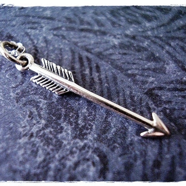 Small Silver Arrow Necklace - Sterling Silver Arrow Charm on a Delicate Sterling Silver Cable Chain or Charm Only