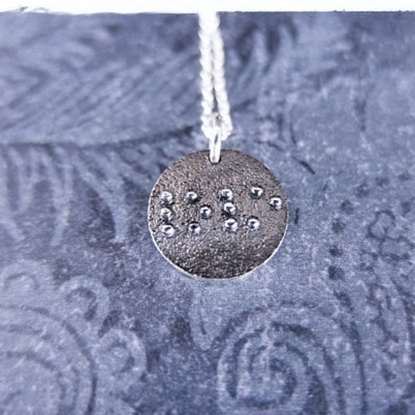 Silver Braille Love Necklace - Sterling Silver Braille Love Charm on a Delicate Sterling Silver Cable Chain or Charm Only