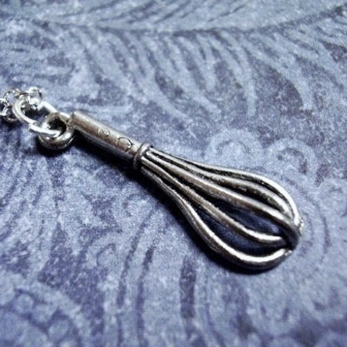 Gold Whisk Necklace Antique Gold Pewter Whisk Charm on a Etsy