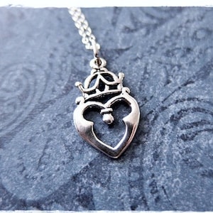 Silver Celtic Heart Necklace - Sterling Silver Celtic Heart Charm on a Delicate Sterling Silver Cable Chain or Charm Only