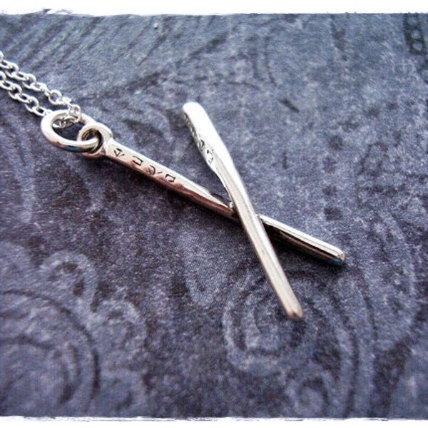 Silver Chopsticks Necklace - Sterling Silver Chopsticks Charm on a Delicate Sterling Silver Cable Chain or Charm Only