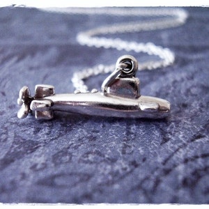 Silver Submarine Necklace - Sterling Silver Submarine Charm on a Delicate Sterling Silver Cable Chain or Charm Only