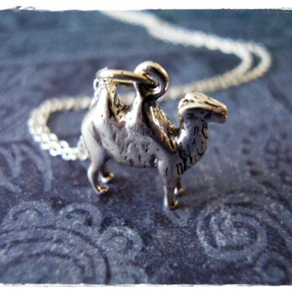 Silver Camel Necklace - Sterling Silver Camel Charm on a Delicate Sterling Silver Cable Chain or Charm Only