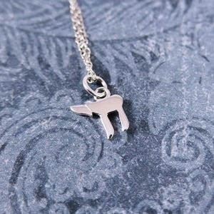 Mini Silver Chai Necklace - Tiny Sterling Silver Chai Charm on a Delicate Sterling Silver Cable Chain or Charm Only