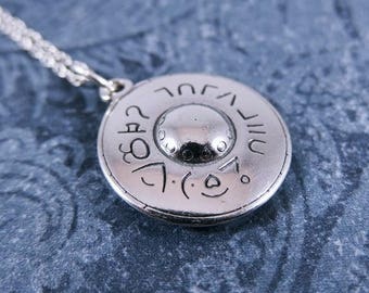 Silver UFO Necklace - Sterling Silver UFO Charm on a Delicate Sterling Silver Cable Chain or Charm Only