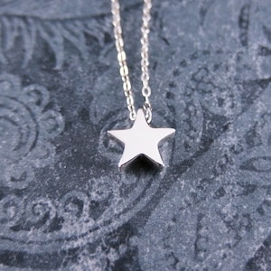 Tiny Silver Star Necklace - Sterling Silver Star Bead on a Delicate Sterling Silver Cable Chain or Bead Only