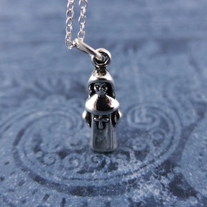 Tiny Nun Necklace - Sterling Silver Nun Charm on a Delicate Sterling Silver Cable Chain or Charm Only