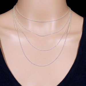 Sterling Silver 1.2mm Cable Chain - Sterling Silver Unisex Chain - Choose Your Length