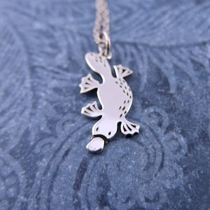 Silver Platypus Necklace - Sterling Silver Platypus Charm on a Delicate Sterling Silver Cable Chain or Charm Only
