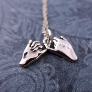 Silver Pinky Promise Necklace - Sterling Silver Pinky Promise Charm on a Delicate Sterling Silver Cable Chain or Charm Only
