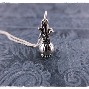 Silber Rote Beete Halskette - Sterling Silber Beet Anhänger an einer Feinen Sterling Silber Kabelkette oder Anhänger
