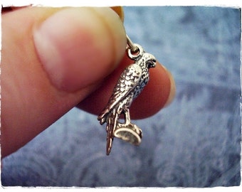 Silver Falcon Necklace - Sterling Silver Falcon Charm on a Delicate Sterling Silver Cable Chain or Charm Only