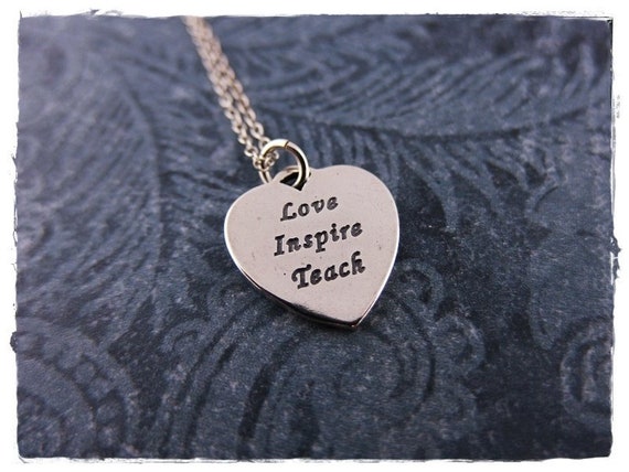 Love, Inspire, Teach Heart Charm Sterling Silver Love, Inspire, Teach Heart Charm Sterling Silver