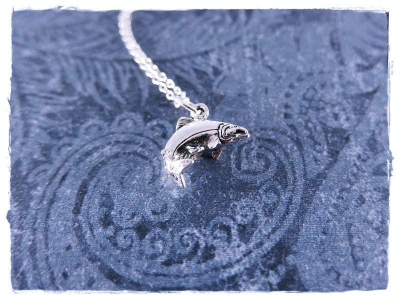 Salmon Cycle Necklace Sterling Silver