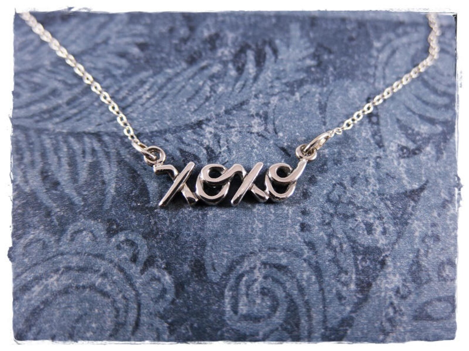 Silver Xoxo Necklace Sterling Silver Xoxo Charm on a Etsy