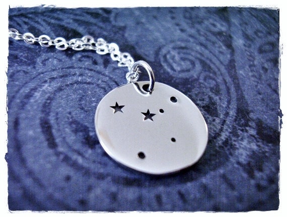 Silver Cancer Constellation Necklace - Sterling Silver Cancer Constellation Charm on a Delicate Sterling Silver Cable Chain or Charm Only