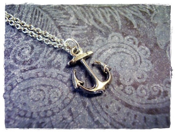 Etsy online anchor necklace