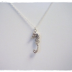 Tiny Seahorse Necklace Sterling Silver Seahorse Charm on a Delicate Sterling Silver Cable Chain or Charm Only image 3
