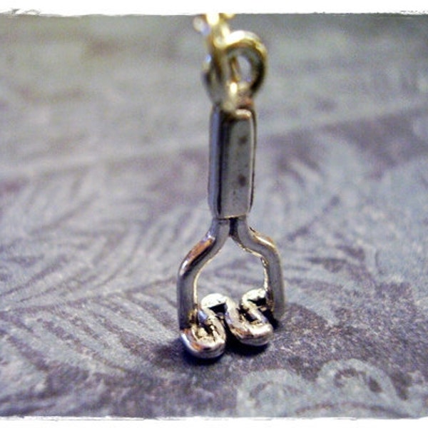 Silver Potato Masher Necklace - Silver Pewter Potato Masher Charm on a Delicate Silver Plated Cable Chain or Charm Only