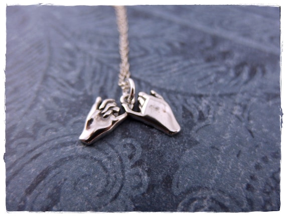 Sterling silver pinky promise necklace sale