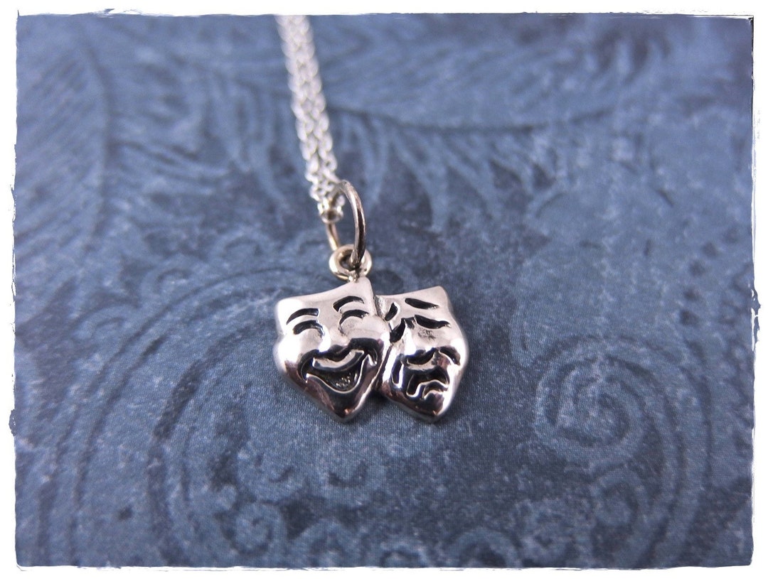 Breloque Argent 925 Masques Théâtre - Pour Bracelet Ou Collier - Artisanale