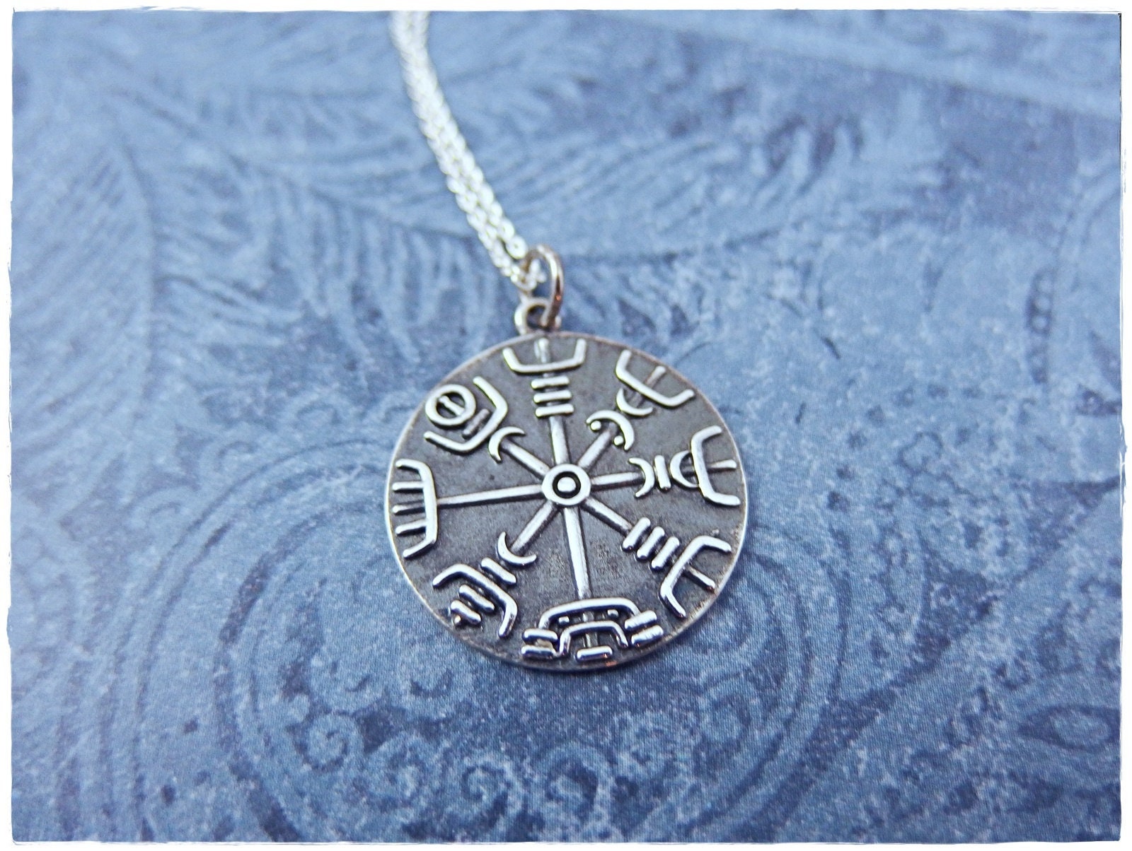 Collana Uomo Donna Con Ciondolo Bussola E Vegvisir Nordico, Argento 925, Semi Di Senape Portafortuna, Gioiello Significativo Per Compleanno O Natale, Catena 22 Pollici