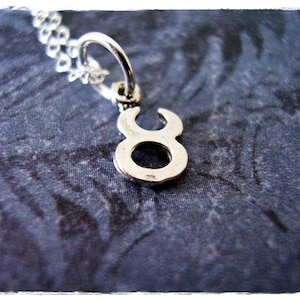 Tiny Silver Taurus Zodiac Sign Necklace - Sterling Silver Taurus Zodiac Sign Charm on a Delicate Sterling Silver Cable Chain or Charm Only