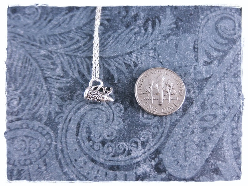 Tiny Beer Stein Necklace Sterling Silver Beer Stein Charm on Etsy