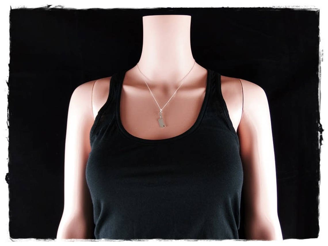 Silver Meat Cleaver Necklace Sterling Silver Meat Cleaver Etsy