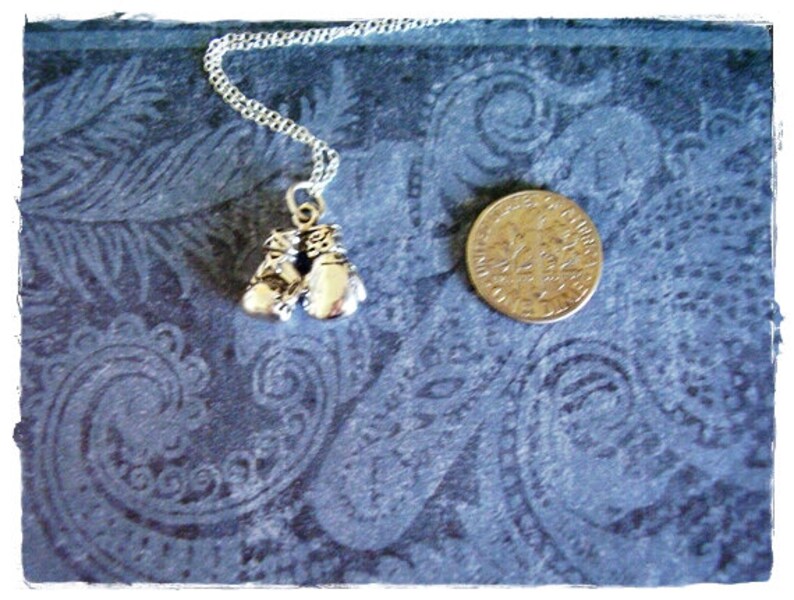 Sterling Boxing Gloves Necklace Sterling Silver Boxing Etsy