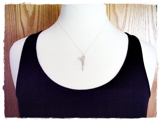 Scissors Necklace - Sterling Silver