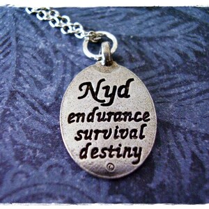 Nyd Rune Silver Nyd Rune Necklace - Silver Pewter Nyd Rune Charm on a Delicate ...