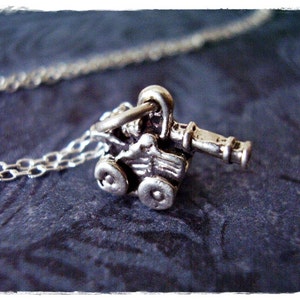 Tiny Civil War Cannon Necklace - Sterling Silver Civil War Cannon Charm on a Delicate Sterling Silver Cable Chain or Charm Only