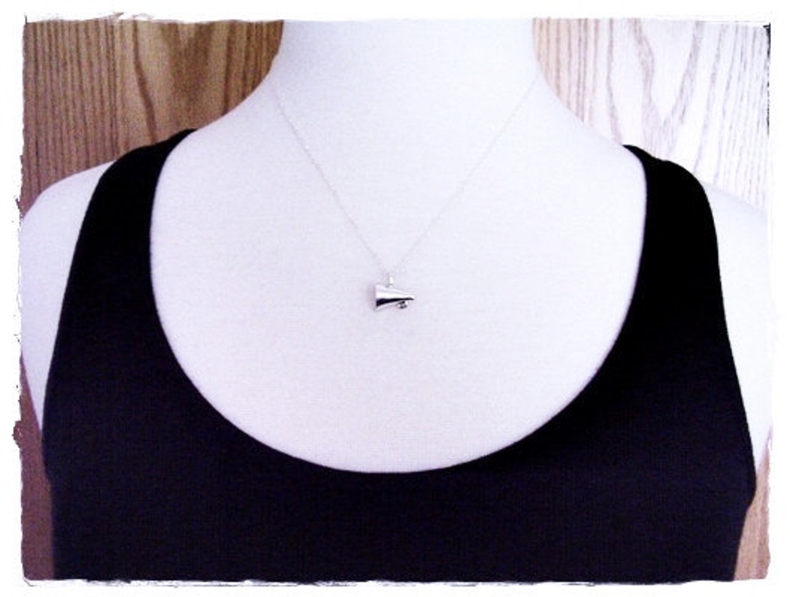 Silver Megaphone Necklace Sterling Silver Megaphone Charm on Etsy
