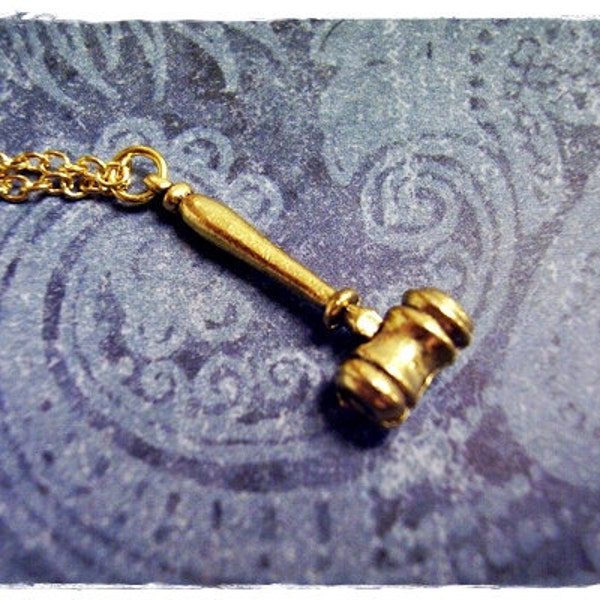 Gavel Necklace Etsy