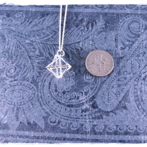 Silver Merkaba Necklace Sterling Silver Merkaba Charm on a Delicate Sterling Silver Cable Chain or Charm Only image 4