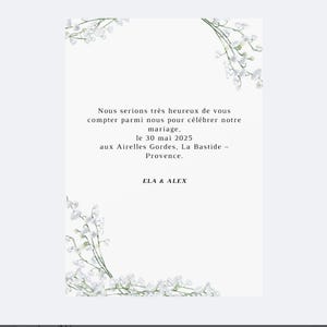 Invitation de Mariage Élégante pour l'Été – Modèle Numérique Personnalisable à Imprimer