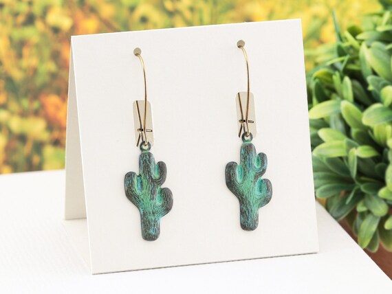 Cactus earrings best sale dangle