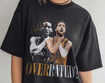 Tyrese Haliburton Choke Celly Shirt: Vintage Pacers Tee