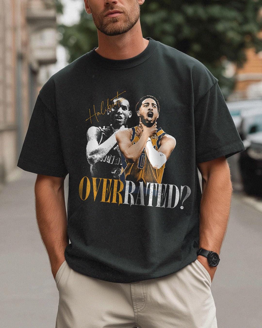 T-shirt Vintage Tyrese Haliburton - Coupe Régulière, 100% Coton, Plusieurs Tailles Et Couleurs