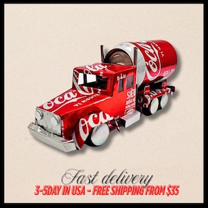 DIY Truck Model from Recycled Cans — Unique Gift for Collectors & Dad