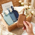 Personalized Wedding Guest Luggage Tag, Custom Leather Monogram Travel Favor for Destination Wedding Q