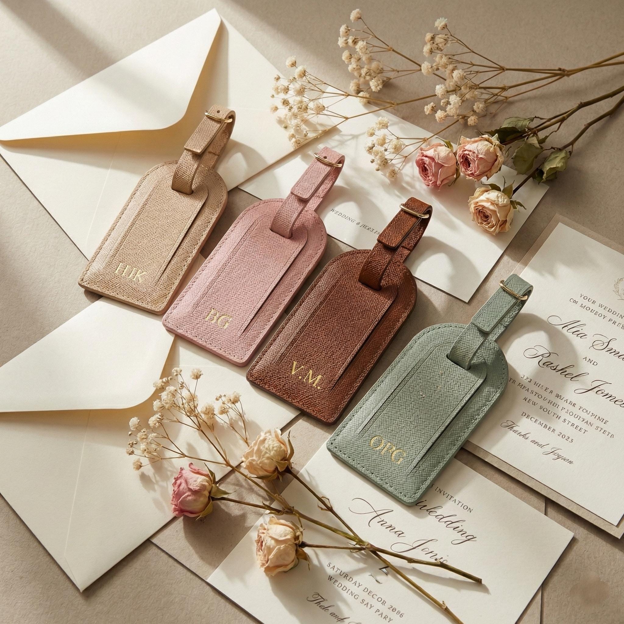 Custom Personalized Leather Luggage Tag