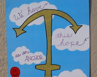 Tenemos esta esperanza como ancla para el Alma-Biblia-Cristiano-Hebreos 6:19-Anchor-Encouragement-Faith-Hope-Love-Motivation-Clouds-Red Balloon