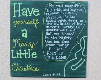 Ten una feliz Navidad - María - José - Jesús - Arte Cristiano - Versos Bíblicos - Navidad - Lucas 1 47 49