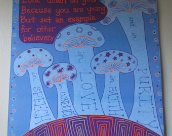 1 Timoteo 4:12 - No dejes que nadie te mire hacia abajo - Imprime